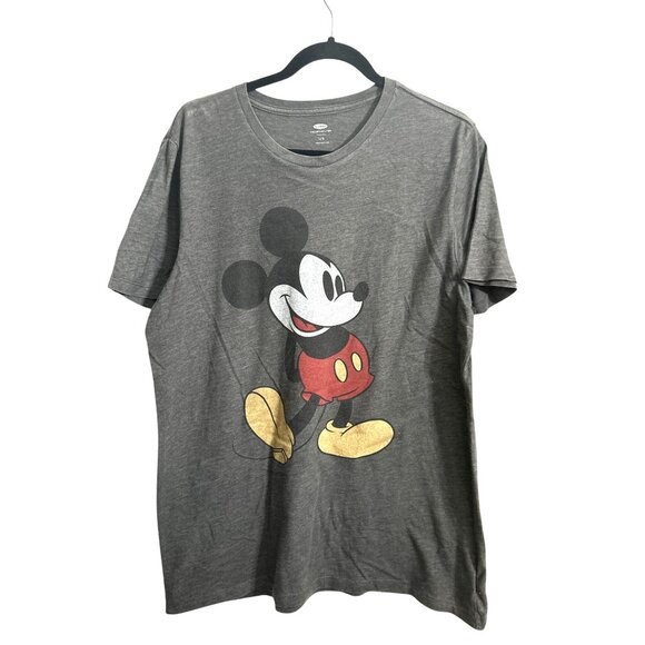 Old Navy Mickey Mouse Graphic Tee L/G Gray - Picture 2 of 7